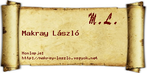 Makray László névjegykártya